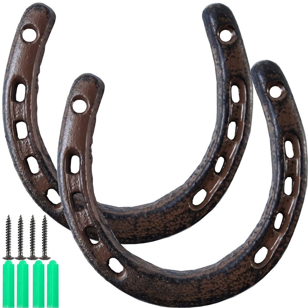 2pcs Cast Iron Horseshoe Wall Decor, Medium Horseshoe Durable Cast Iron 5🖤